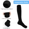 Jeffdad 2 Pairs Compression Socks for Women Men, 15-25mmHg Knee High Compression Stockings for Sport, Medical Compression Flight Socks for Nurses Running Flying Pregnancy Travel(L-XL) view 4