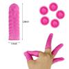100 Pcs Finger Protectors, Disposable Finger Covers, Latex Anti-Static Finger Tip Rubber Protect Keeping Dressing Dry and Clean (Yellow, M) view 3