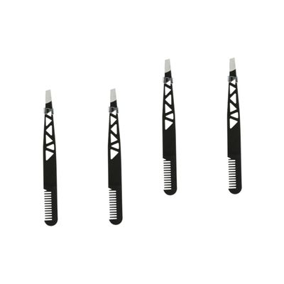 Angoily 4pcs Dual-use Eyebrow Tweezer for Shaping Essential Makeup Tool and Accessories for Tweezers Women and Men