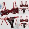 Sexy Lingerie for Women Naughty Sexy Outfit Muslin Tops+Briefs Racy Women Lace Corset Underwear Lingerie Wire Sleepwear Necessary for Life Clearance (240111 A-Black, XXL) view 2