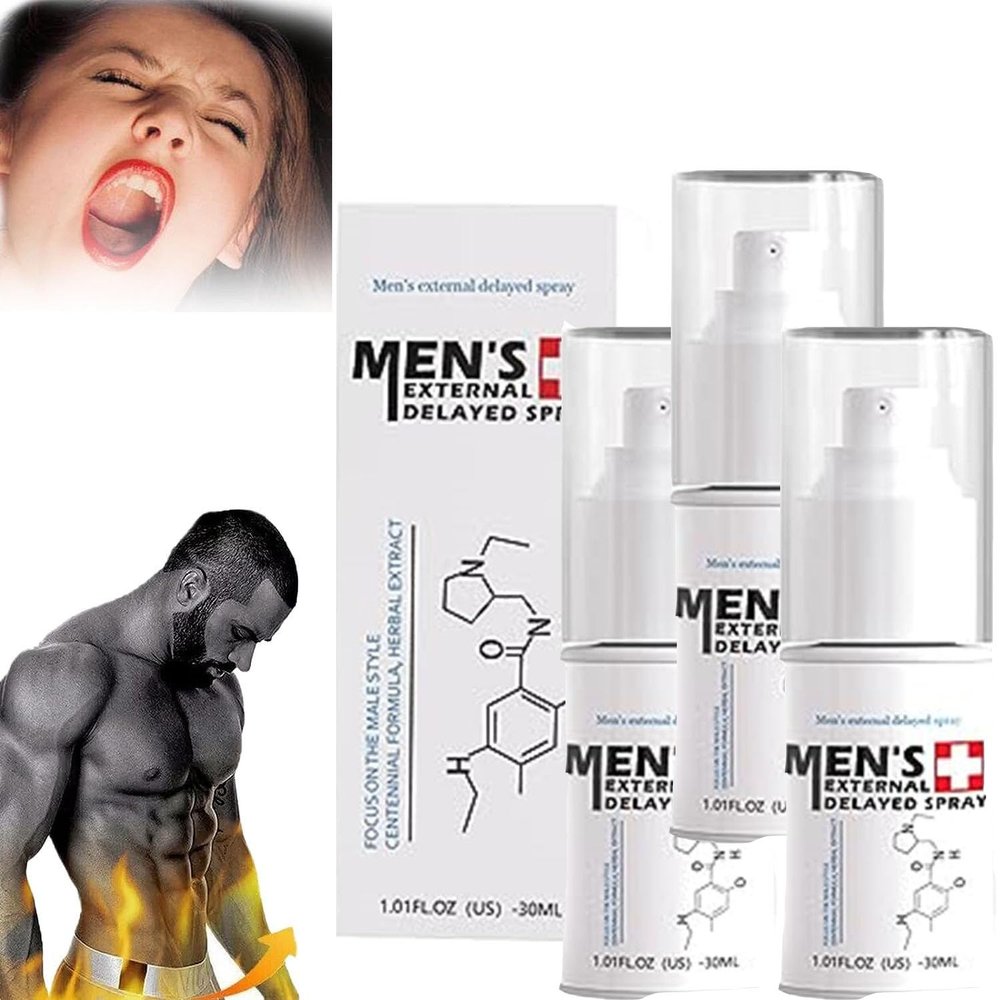 Men's Long Lasting Delay Stronger Spray,Men's Delayed Spray,Men's Enhancer Spray,Men's External Delayed Spray,Improve The Quality of Love and Make Her Love You More (3 Pcs)