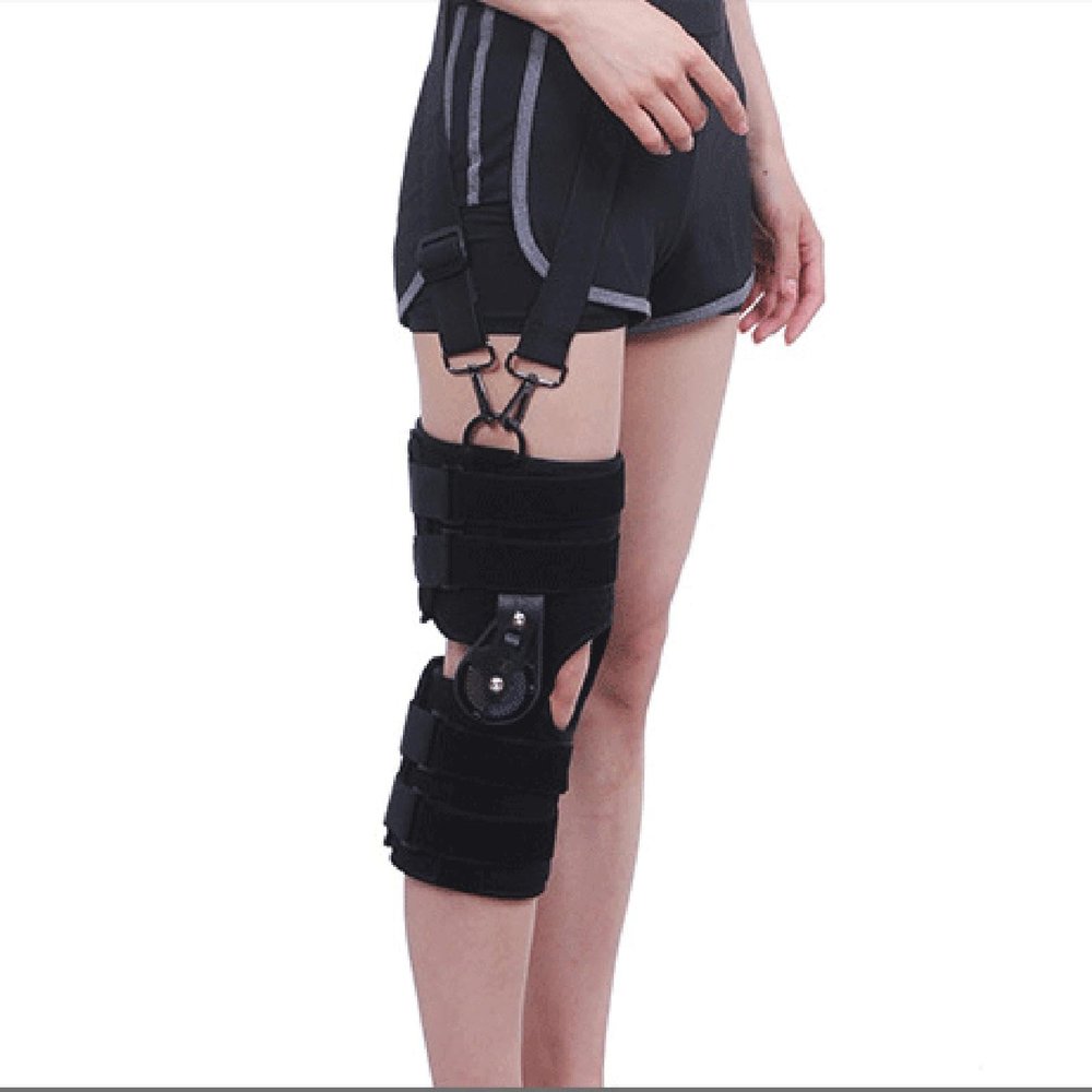 Adjustable Brace Joint Stabilizer for Knee Orthosis Leg Braces Pain Arthritis Support Hinged Knee Brace for Men Women Arthritis, ACL, PCL, Osteoarthritis,L