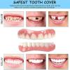 False Teeth Reusable Silica Gel Veneers Top and Bottom Instant Veneers Fake Teeth Smile Veneers Cosmetic Teeth Whitening Temporary Prosthesis Teeth for Men Women,01,7PCS view 2