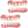 Dental Prosthesis Teeth Comfortable False Teeth Veneers Top and Bottom Instant Veneers Fake Teeth Instant Smile Veneers Cosmetic Teeth Whitening Temporary Prosthesis Teeth,01,2PCS view 1
