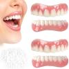 Perfect Smile Denture Denture Tooth Top and Low Provisional Dental Prosthesis for Superior Jaw Quickly Repair Your Teeth and Smile Men and Women Dental Prostheses,01,2PCS view 1