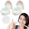 Dazzluxe 2 Pairs Instant Veneers Dentures Fake Teeth Braces Whitening Cosmetic Snap on Tooth Covering, Clip in Veneers Teeth Temporary Smile Upper And Lower False Teeth view 1