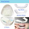Dazzluxe 2 Pairs Instant Veneers Dentures Fake Teeth Braces Whitening Cosmetic Snap on Tooth Covering, Clip in Veneers Teeth Temporary Smile Upper And Lower False Teeth view 3