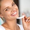 Dazzluxe 2 Pairs Fake Teeth, Temporary Cosmetic Upper & Lower Veneers Teeth, Instant Confident Smile Silicone Dentures Whitening False Teeth Veneers for Men Women Cover Missing Teeth view 4