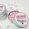 Personalised Valentine Gift - for Him Her Boyfriend Husband Girlfriend You're One In A Million Happy Birthday, Valentines Thank you - Girlfriend (Pink & 1 Blue) view 1
