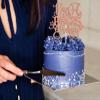 Big Pisces Energy Cake Topper, Happy Birthday Pisces in Febuary/March, Pisces Season, 12 Zodiac Constellation Theme Birthday Party Decoration Supplies, Rose Gold Glitter view 4