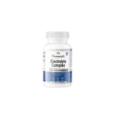 Electrolytes Complex Magnesium, Potassium, Calcium, Sodium & Chloride  Muscle Function, Rehydration, Salt Replacement, Cramp, Hydration & Recovery  High Strength 120 Caspules