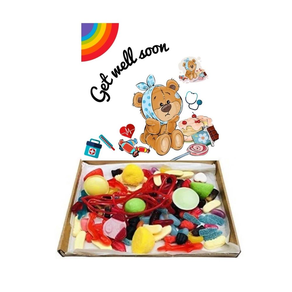 Child's Kids Get Well Soon Gift Pick n Mix Sweets Hamper Present 300g
