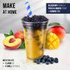 INSPIRE FOOD Bubble Tea Kit - Blueberry Boba 100g, Peach Syrup & Mango Syrup 30ml, 4 Straws + 2 Jasmine Tea Bags | Vegan, Gluten-Free, No Artificial Colors view 2