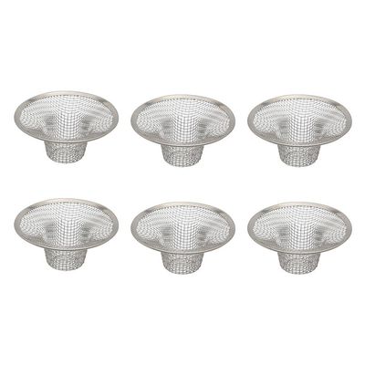 rongweiwang 6pieces Kitchen Sink Clean And Tidy Easy-to-install Sink Filter Stainless Steel Kitchen Sink Strainer Multi-functional, 11cm
