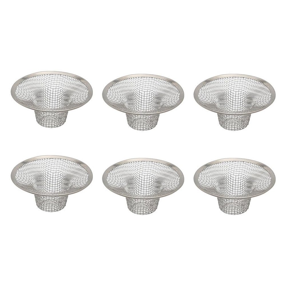rongweiwang 6pieces Kitchen Sink Clean And Tidy Easy-to-install Sink Filter Stainless Steel Kitchen Sink Strainer Multi-functional, 11cm