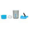 Protein Shaker Bottle (600ml) Set of 2 Leakproof BPA Free Premium Shaker for Protein Shakes, Gym/Sports Pre-Workout Drinks- with Metal Mix Ball Secure Twist Off Lid Storage Compartment (Blue + Orange) view 2