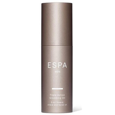 ESPA | Triple Action Grooming Oil | 30ml | 3-in-1 Shave, Beard, and Facial Oil | Nourishes Skin & Facial Hair | Suitable For All Skin Types | Omega 3 & 6 Oils, Vitamin A & E