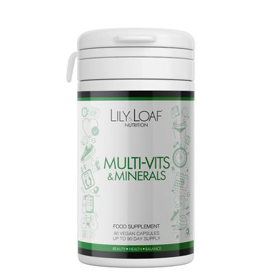 Multi-Vits & Minerals - Upto 90 Day Supply - 90 Vegan Capsules - 25 Essential Nutrients