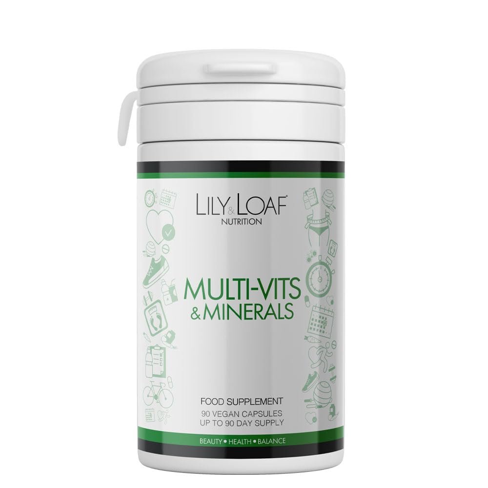 Multi-Vits & Minerals - Upto 90 Day Supply - 90 Vegan Capsules - 25 Essential Nutrients