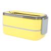 Lunch Box, Sealing Compartments Stainless Steel Insulation Lunch Container 2 Layer for Camping (Yellow) view 1