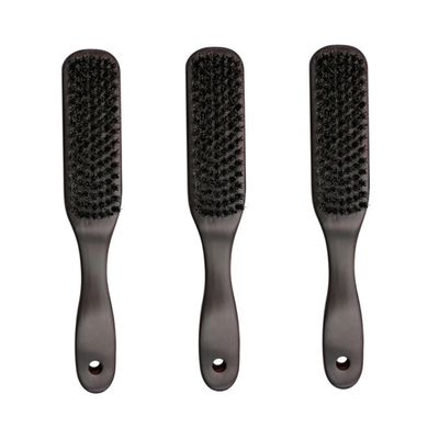 minkissy 3 Pcs Men's Beard Brush Styling Cleaning Pig Bristles Wooden Handle Portable for Travel Perfect Present for Bearded Gentleman