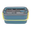 Lunch Box, Sealing Compartments Stainless Steel Insulation Lunch Container 2 Layer for Camping (Elegant Blue) view 2