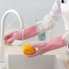ACMEDE Rubber Cleaning Gloves, Washing Up Gloves Kitchen Dishwashing, Latex Free Long Cuff Cotton Lined Household Gloves for Laundry, Gardening 3 Pairs view 3