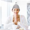 BESPORTBLE Sauna Set for Women Reusable Breathable Sauna Hat Mitten and Hair Protective Mat for Spa Use view 3