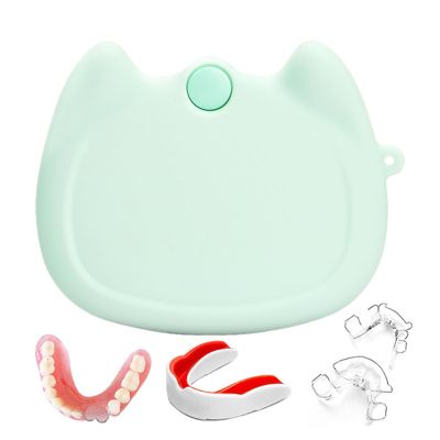Retainer Case Denture Case, Orthodontic Retainer Mouth Guards Case, Tight Snap Lock Orthodontic Mouth Guard Case for Retainer and Dentures