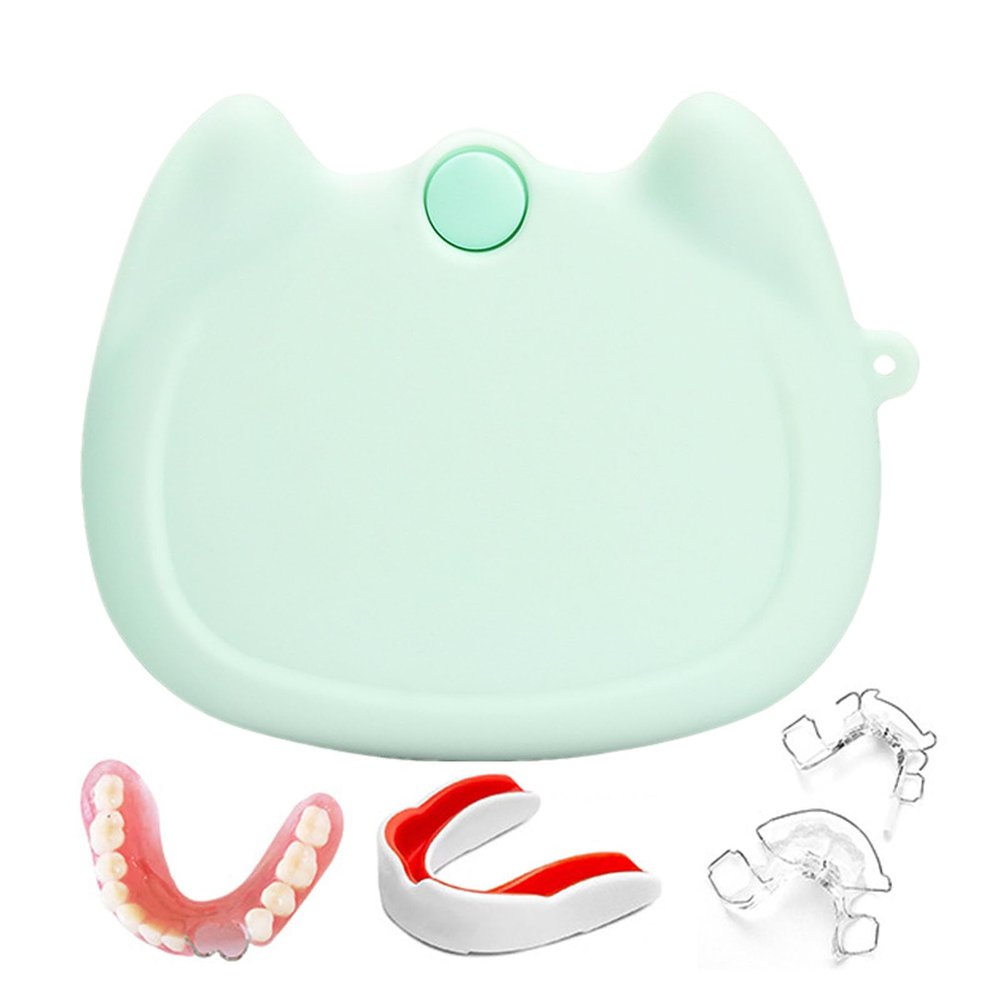 Retainer Case Denture Case, Orthodontic Retainer Mouth Guards Case, Tight Snap Lock Orthodontic Mouth Guard Case for Retainer and Dentures