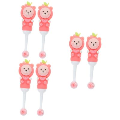 Healeved 6pcs Boys and Girls Toothbrush Cute Bear Toothbrush Soft Bristle for Boy Girl Use at Home Travel