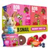 Bob Snail Fruit Roll Ups  Healthy Sweets Snacks, Real Dried Fruits, No Added Sugar, Vegan, Nut Free, Candy for Adults, Kids, with Blueberry, Raspberry, Strawberry  Bulk 80 Pack, 800g view 1