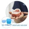 iplusmile 1set Portable for Dentures with Toothbrush Holder Convenient Storage Box for Daily Use Lightweight Care Container for Travel and Home view 2