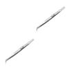 Angoily 2pcs Thickened Pointed Tweezers Kit Steel Tweezers for Jewelry Making DIY Crafts and Manicure Use view 1