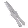 Angoily Stainless Steel Beard Comb and Mustache Brush, Anti-static Mens Grooming Tool for Home and Barber Use, Portable Folding Beard Combs for Travel and Daily Facial Hair Care view 1
