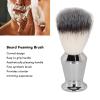 Shaving Brush for Men, Stainless Steel Handle Remove Residue, Fine Synthetic Bristles Beard Brush, Foam Moustache Trimming Grooming Tool, for Home Salon, 2pcs view 2