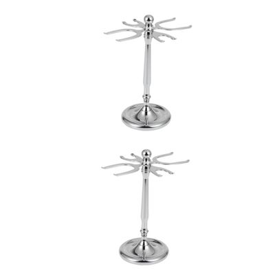 Angoily 2pcs Stainless Steel Razor Rack Wall Mount Holder for Shaving Brush and Safety Razor Bathroom Storage Organiser