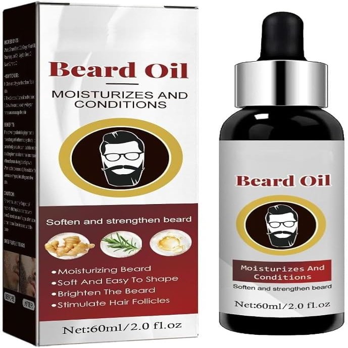 Beard Growth Organic Care Oil Natural Beard Growth Essence Promotes Facial Hair Growth Suitable for Men's Patchy Beard Growth