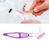 Portable 2pcs Double Bristle Head Denture Cleaning Brush Set, Multi Layered Toothbrush False Teeth Brush for Denture Care and Retainer Cleaning view 2