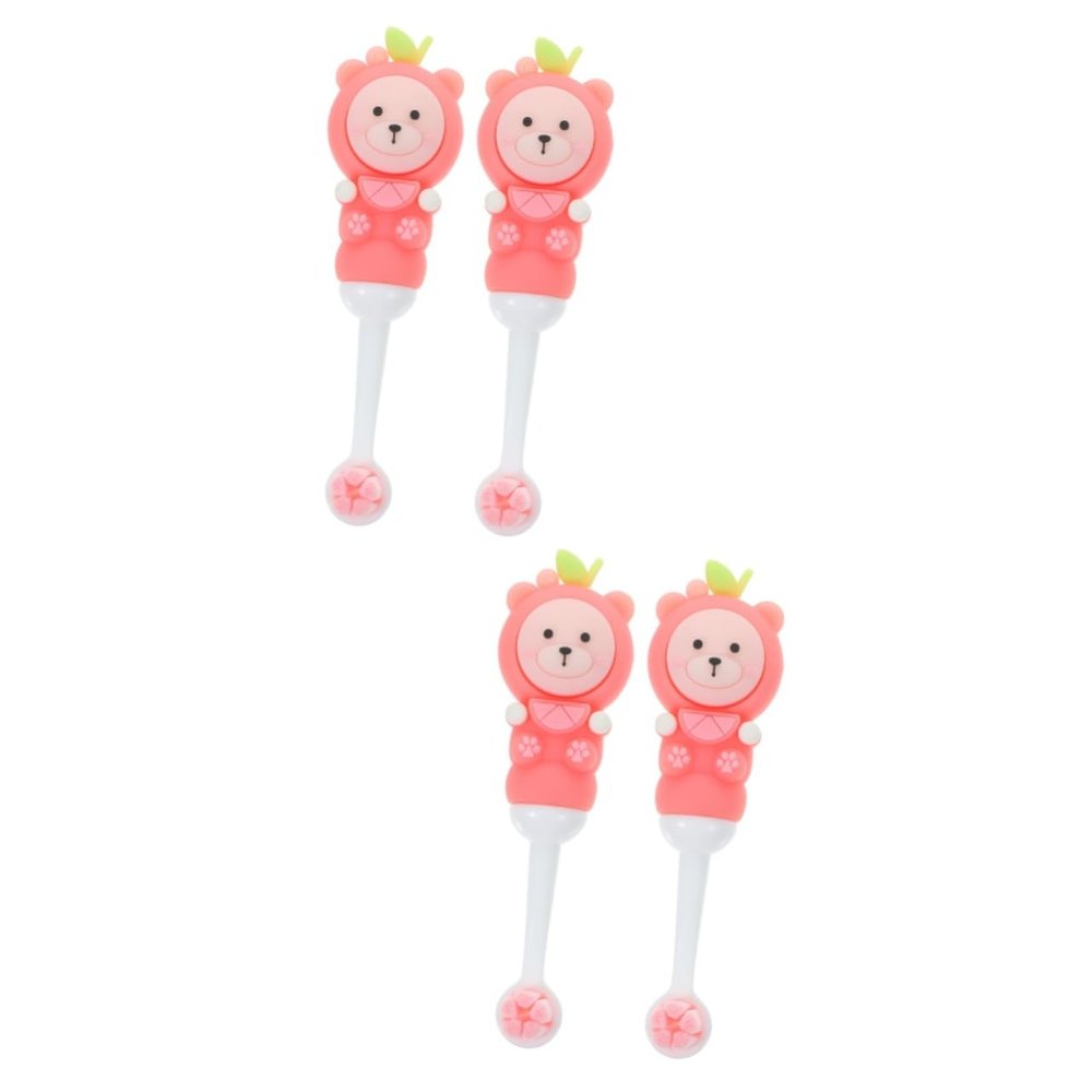 Healeved 4pcs Boys and Girls Toothbrush Cute Bear Toothbrush Soft Bristle for Boy Girl Toddlers