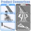1/2 Universal Mini Mop, Mini Mop, Portable Squeeze Mop, Handheld Mini Mop with Wring Function, Dry and Wet Desktop Cleaning, for Windows, Tiles, Car, Desktop, Floor (Grey) view 3