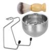 Angoily Stainless Steel Dish Rack for Men Beard Cleaning Including Shaving Bowl Rack Men Beard Brush and Facial Appliance for Shaving Brush Storage view 1