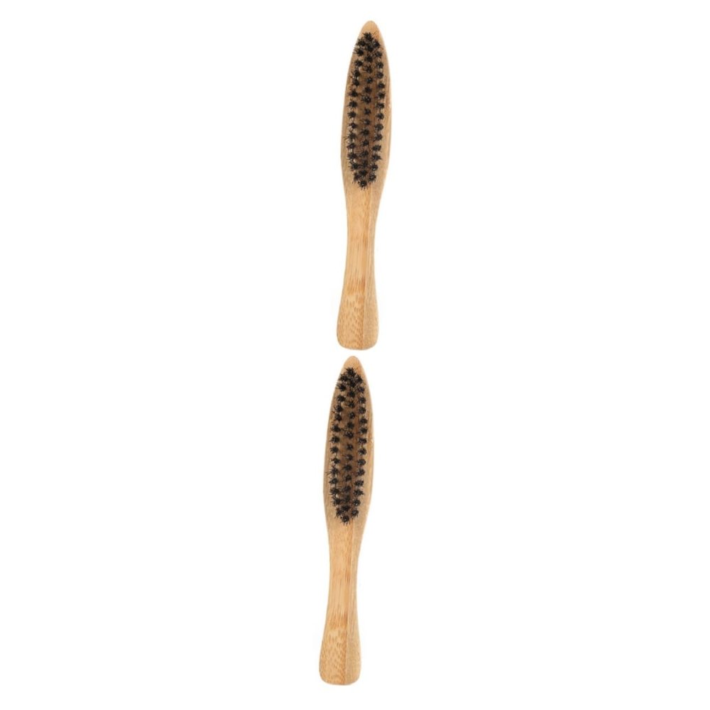 Angoily 4pcs Beard Brush for Men Professional Bristle Hair Brush Long Handle Soft Bristles Styling and Cleaning Beard