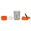 Set of 2 - Protein Shaker Bottle 600ml Leakproof BPA Free Premium Shaker for Protein Shakes Gym/Sports Pre-Workout Drinks with Metal Mix Ball Secure Twist Off Lid Storage Compartment (Blue + Orange) view 2