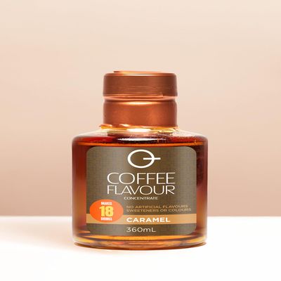 QUARTERPAST Caramel Coffee Flavour Syrup - 360ml - No Artificial Flavours, Sweeteners or Colours. Makes 18 Drinks.