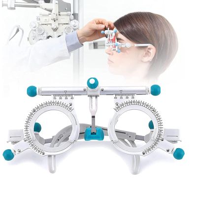McbeAn Optical Trial Lens Frame, 53g Lightweight Trial Lens Frame, Eye Test Glasses Optometry, PD:48-80mm Adjustable, for Optical Shop, Hospital Ophthalmology Department Optician