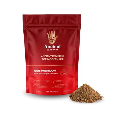 Ancient Extracts Reishi Mushroom Powder 15:1 Extract (60 servings) | Promotes Immune Health & Stress Support | 1 Serving Equals 15,000mg of Raw Mushroom | 30% Beta Glucans | Tested for Purity & Safety