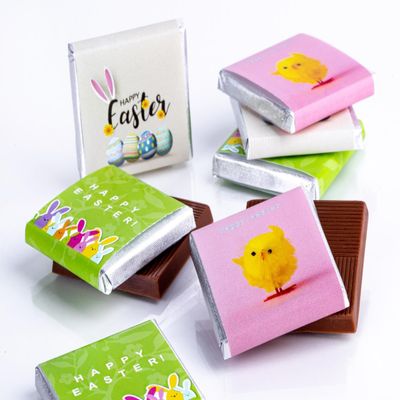 24 x Happy Easter Milk Chocolate Neapolitans  Perfect For An Easter Egg Hunt or Easter Gift