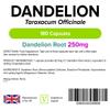 Lindens Dandelion 250mg - 180 Capsules (3 x 60 Packs) - Taraxacum Officinale - High Strength Root Extract - Traditional Herbal Supplement - Letterbox Friendly view 2