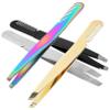 Beaupretty 8pcs Eyebrow Tweezers Stainless Steel Slant Tip for Women Precision Eyebrow Plucker Tweezers for Eyelash Extensions and Hair Removal view 4